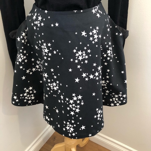 Brand New Kate Spade Saturday Black Circle Skirt with Star Print, US 0 fits S - Picture 8 of 8
